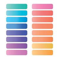 Vibrant and smooth pastel gradient set vector