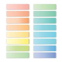 Vibrant and smooth pastel gradient set vector