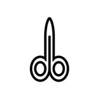 manicure scissors icon vector outline illustration