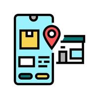 pick up location delivery color icon vector illustration