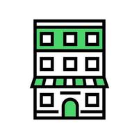 house with apartment building color icon vector illustration