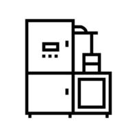 chocolate factory machine line icon vector illustration