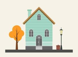 house flat design urban landscape vector illustration. house flat design urban landscape vector illustration