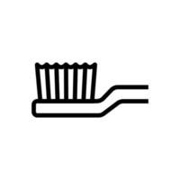 mechanical toothbrush head close view icon vector outline illustration