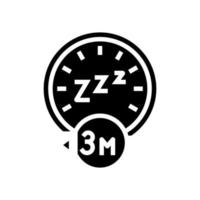 ilustración de vector de icono de glifo de insomnio a corto plazo
