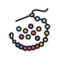 needle bead color icon vector illustration