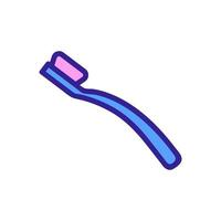 plastic mechanical toothbrush top view side view icon vector outline illustration