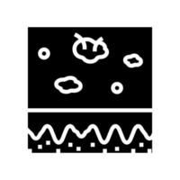 moles skin glyph icon vector illustration