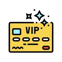 vip premium line card color icon vector illustration