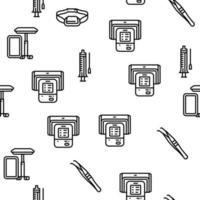 Medical Instrument And Equipment Vector Seamless Pattern