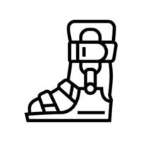 bandage for treatment flat feet line icon vector illustration