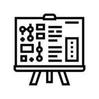 technical report line icon vector illustration