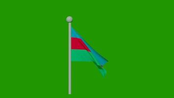 Azerbaijan flag green screen video