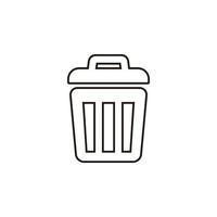 trash icon vector. rubbish bin icon vector illustration