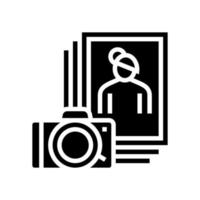 photo leisure glyph icon vector illustration