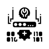 password recovery glyph icon vector illustration