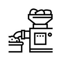 grinding meat device line icon vector illustration