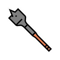 spade bit for drilling color icon vector illustration