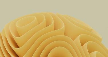 Abstract background using wavy crease pattern in yellow color, 3D rendering and 4K size photo