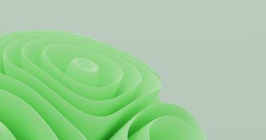 abstract background using objects on the bottom left using a fold pattern like light green flowers, 3d rendering and 4K size photo