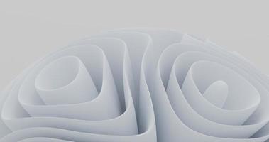 fondo abstracto usando un objeto en el centro inferior que usa un patrón de plegado que se asemeja a una flor con un color gris claro, representación 3d y tamaño 4k foto