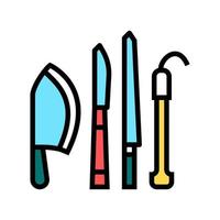 knives kitchen utensil color icon vector illustration