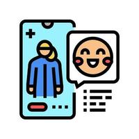 pediatrician consultation color icon vector illustration