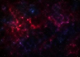 Abstract background using a space or nebula theme with a composition of bright purple, bright red, and bright blue with a predominance of black photo