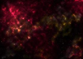 Abstract background design using a space or nabule theme, the elements used are bright red and yellow colored particles and a black background photo