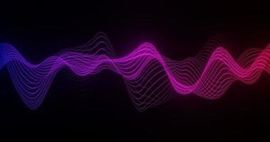 abstract background using wave patterns such as neon fibers with blue and red gradient colors, black background, and 3d rendering in 4K size photo