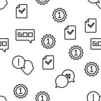 Quiz Game Vector Seamless Pattern