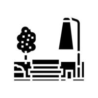 bench park glyph icon vector illustration