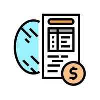 cost calculation, mirror price color icon vector illustration