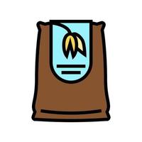 oat bag color icon vector illustration