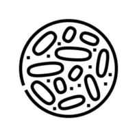 lactobacillus probióticos línea icono vector ilustración