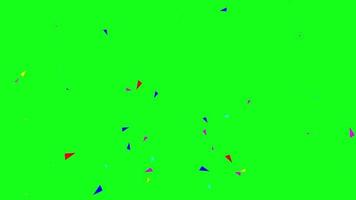 Falling Confetti Effect on Green Background. video