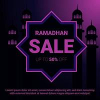 ramadhan sale discount template banner vector