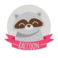 CUTE RACCOON LOGO vector