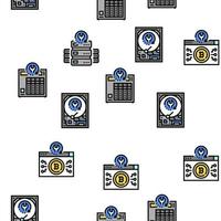 Data Recovery Computer Processing Vector Seamless Pattern