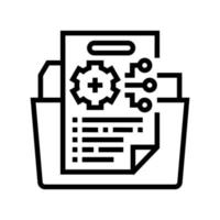 technical information line icon vector illustration