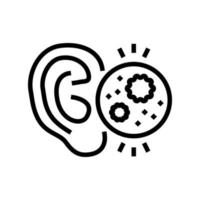 ear infection line icon vector illustration