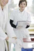 students couple in lab photo