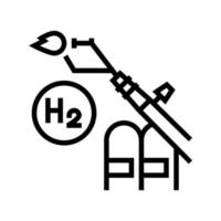 use in welding hydrogen line icon vector illustration