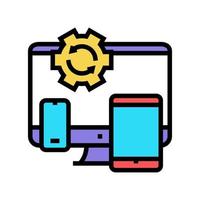 technics optimize color icon vector illustration