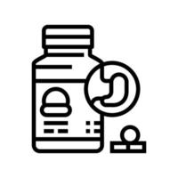 treatment digestion system line icon vector illustration