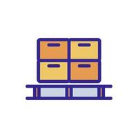 boxes icon vector. Isolated contour symbol illustration vector