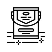 Ilustración de vector de icono de línea de barniz de parquet