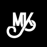 MK Letter Logo Design. Initial letters MK logo icon. Abstract letter MK minimal logo design template. M K letter design vector with black colors. mk logo