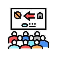 colonization presentation meeting color icon vector illustration