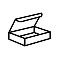 Ilustración de vector de icono de línea de caja de paquete de entrega